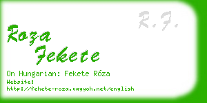 roza fekete business card