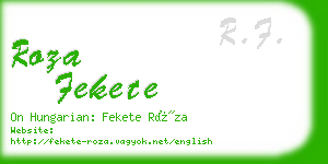 roza fekete business card